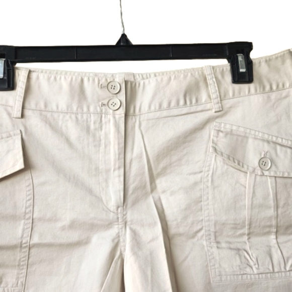 Talbots shorts mid rise with sash belt 4 flapped pockets size 14 - Picture 5 of 13